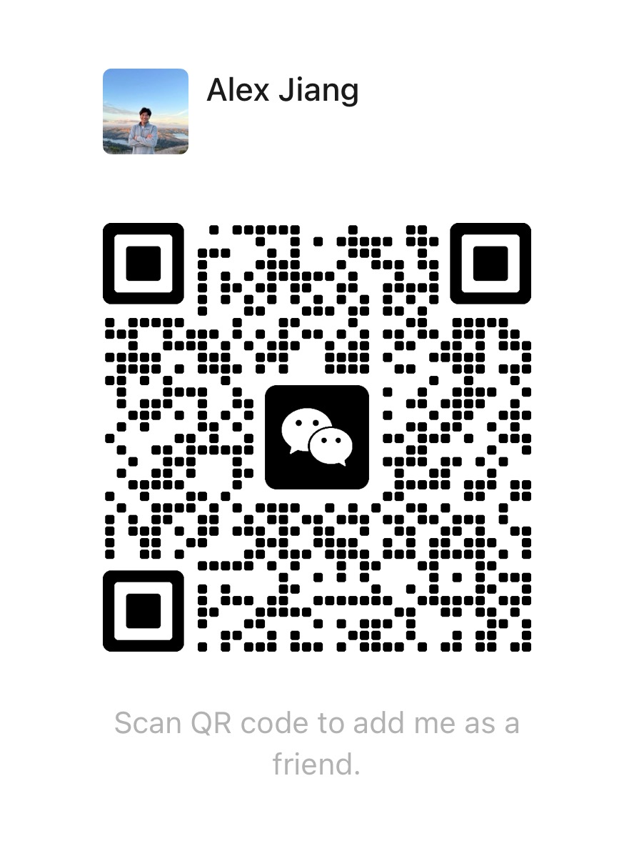 WeChat QR code for Alex Jiang